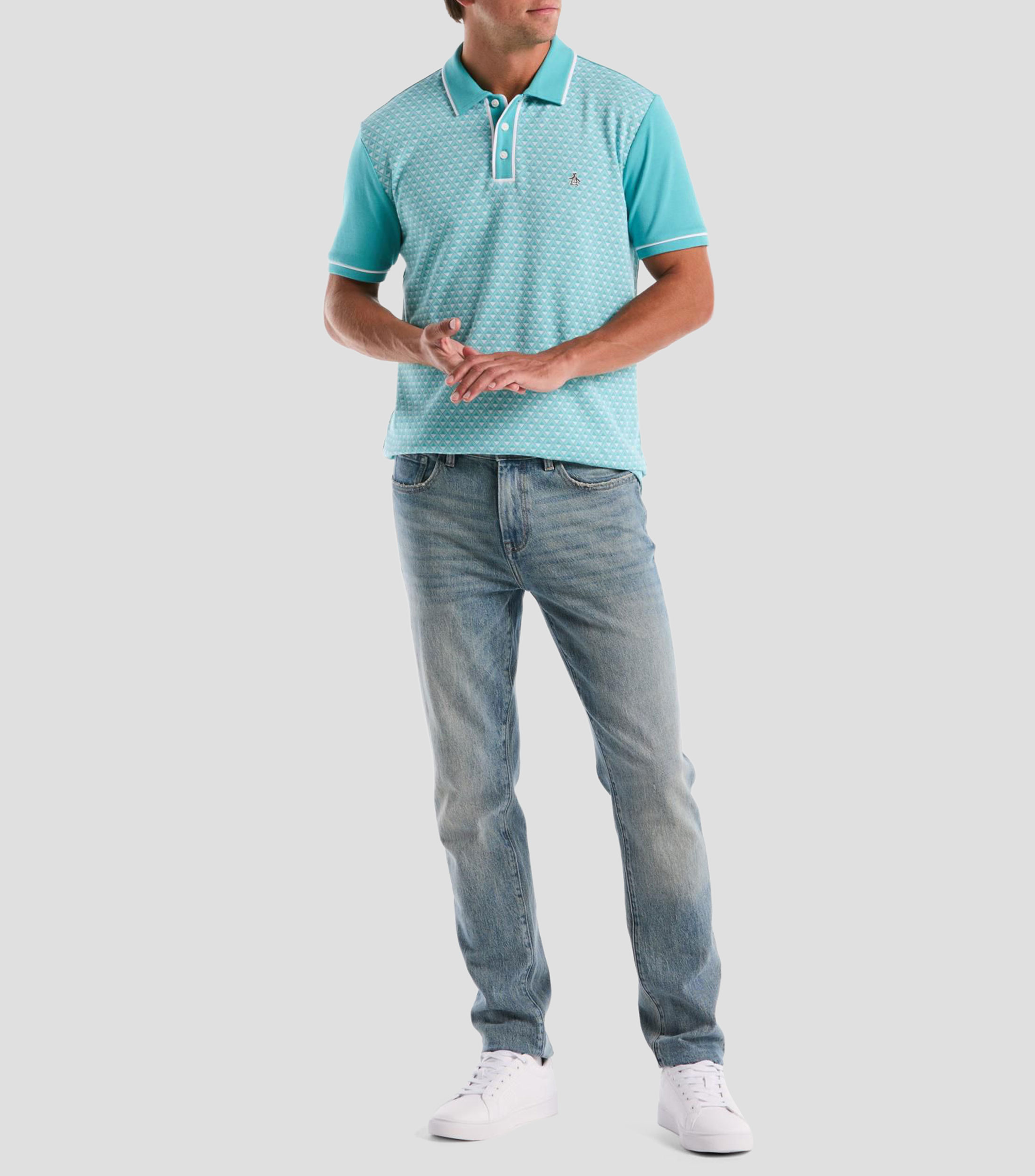 Playera tipo polo manga corta fantasía Hombre